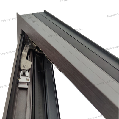 Double Glazed Aluminum Folding Windows Tempered Impact Resistant Commercial Profile